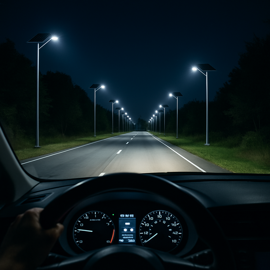 The Impact of Solar Lighting on Driver Visibility and Accident Reduction 2 solar lighting road safety
