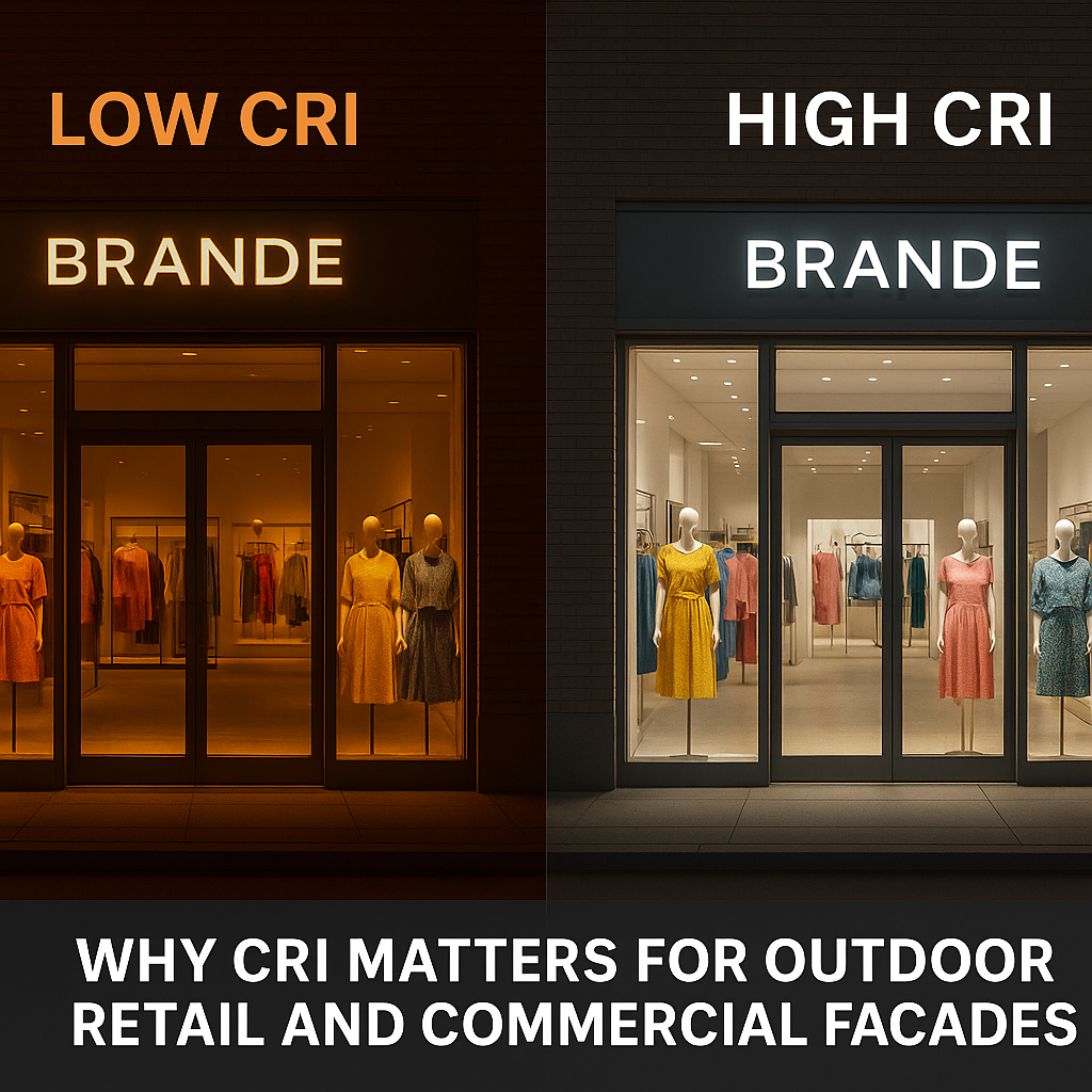 Why CRI Matters for Outdoor Retail and Commercial Facades