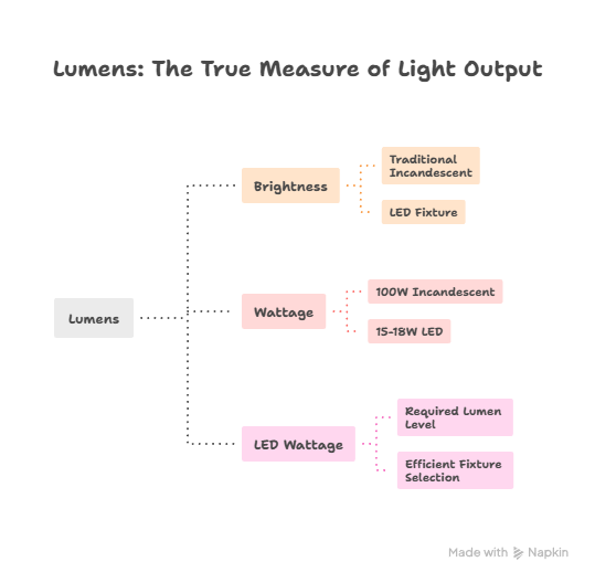 2. Lumens as the True Indicator of Light Output visual selection