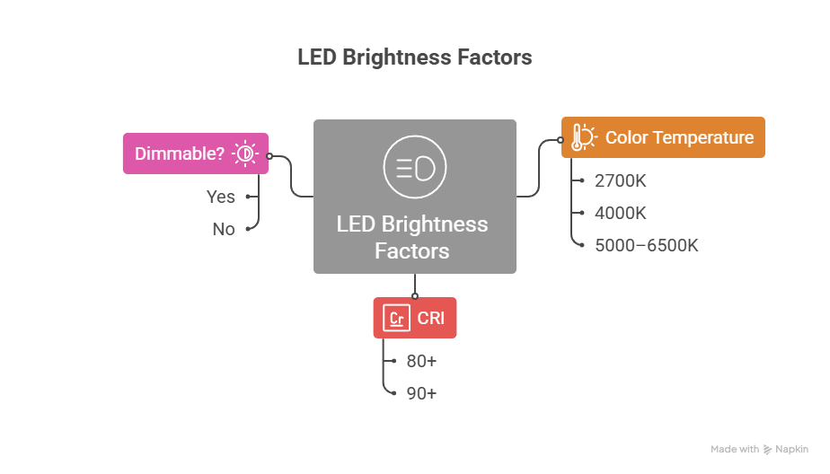 the Right LED Brightness
